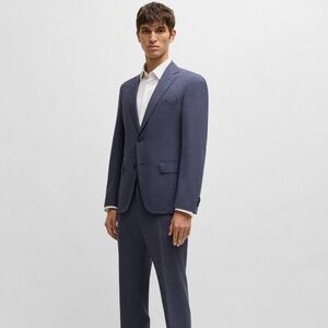 Hugo Boss Men’s Suit 46R NWT Navy Blue Performance Slim Fit